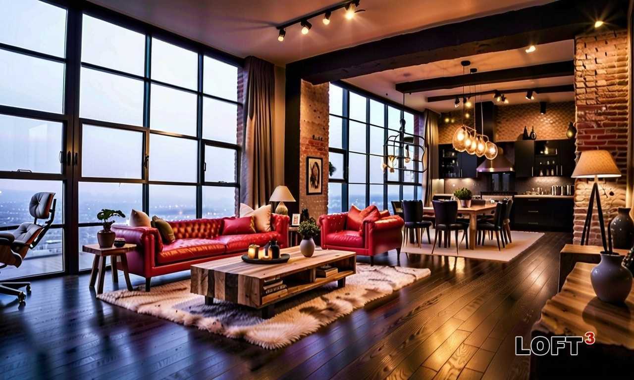 1. Грубый бетон и бархатные диваны