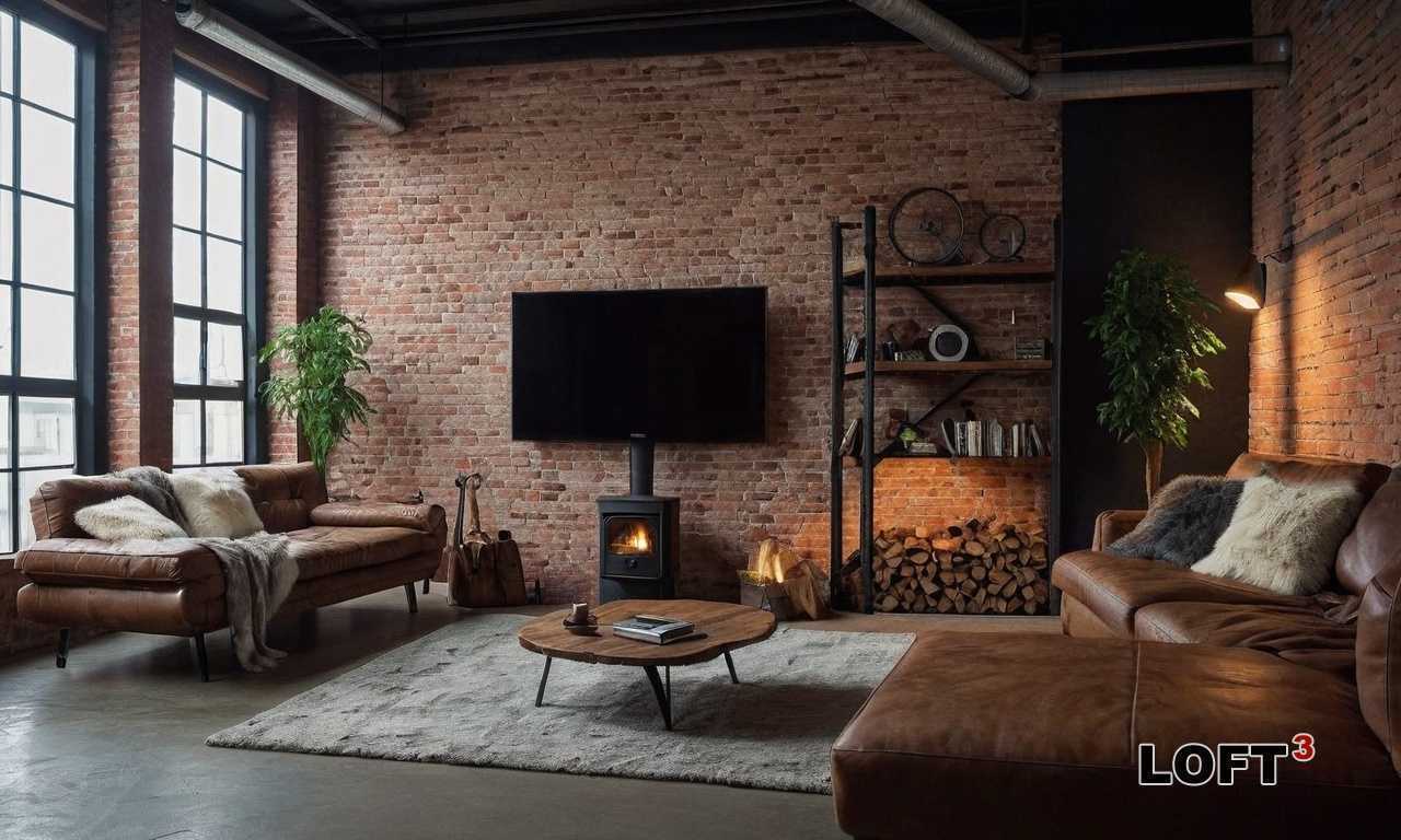 Как создать эффектный акцент с помощью графического черно-белого рисунка в Лофт-интерьере Как создать эффектный акцент с помощью графического черно-белого рисунка в Лофт-интерьере