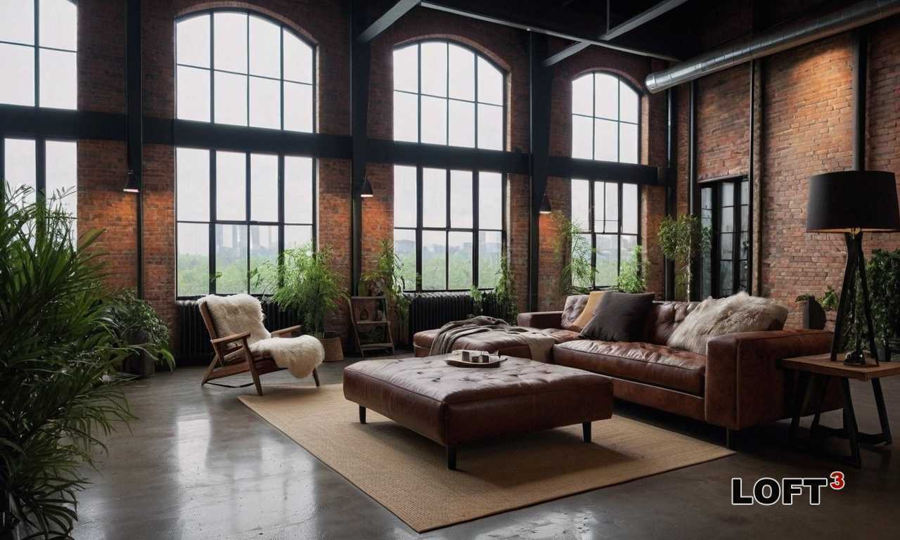 Как создать стильную Лофт-гостиную с акцентами на металлические и деревянные элементы