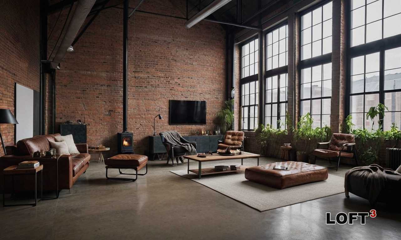 Как сочетать природные элементы с металлическими и деревянными деталями Лофт-дизайна
