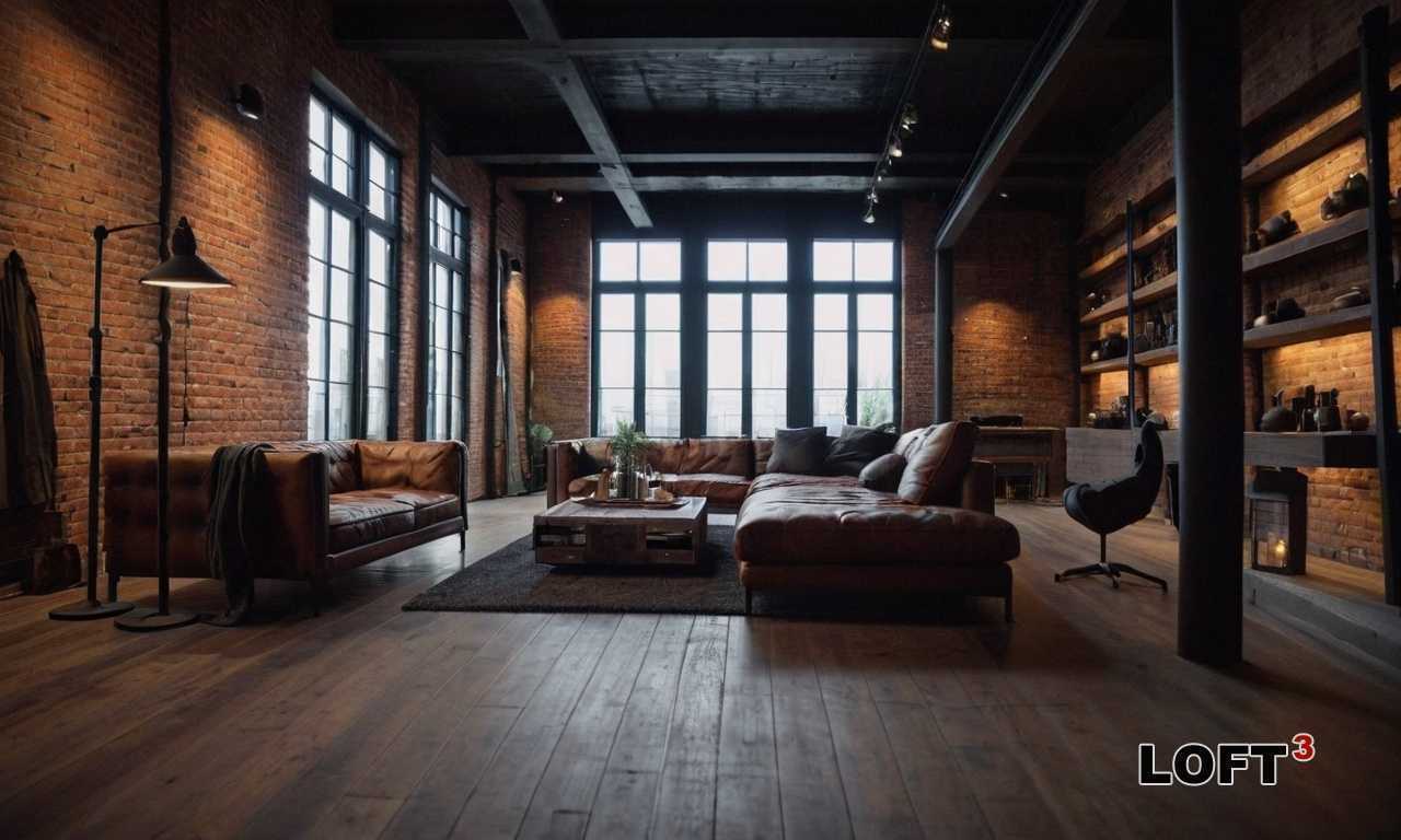 Как оформить Лофт-гостиную с использованием нестандартных материалов