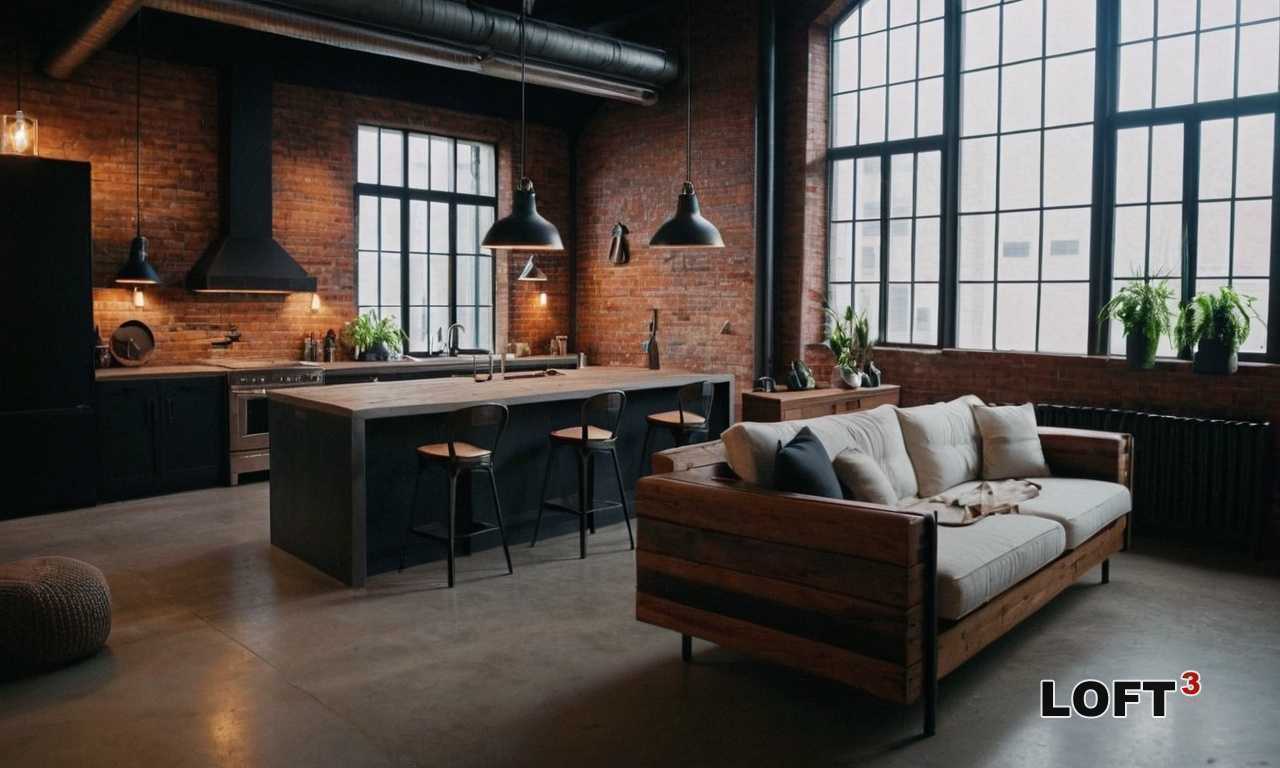 Открытые стеллажи и их роль в оформлении Лофт-интерьера