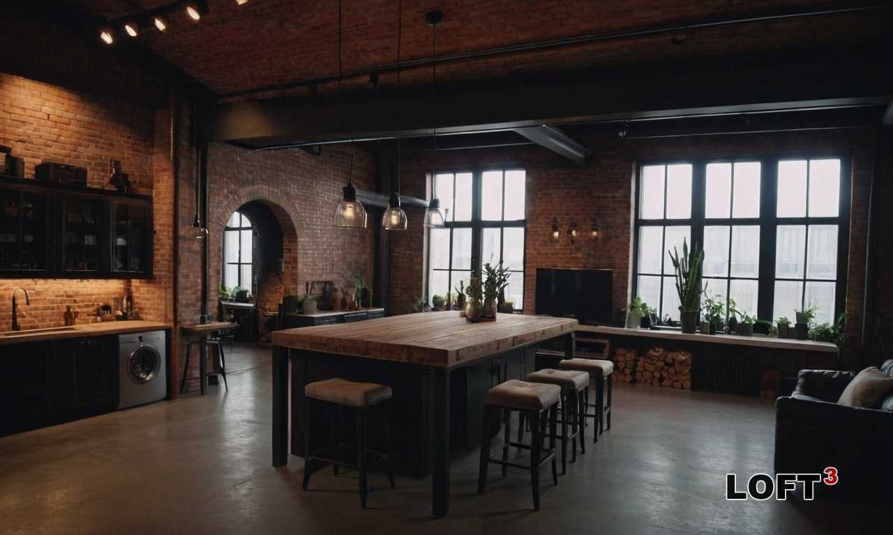 Какие типы светильников лучше всего подходят для высоких потолков в Лофт-стиле