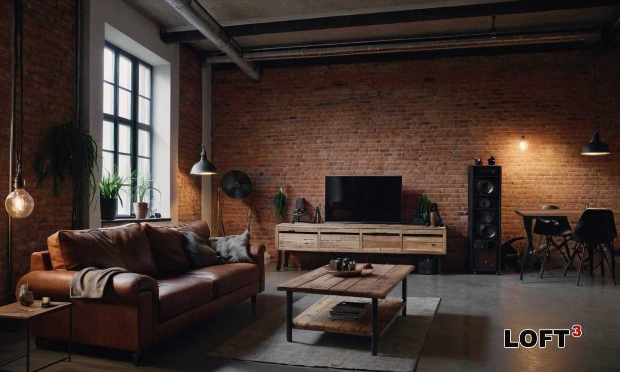 Как сочетать обои с мебелью и декором в Лофт-интерьере