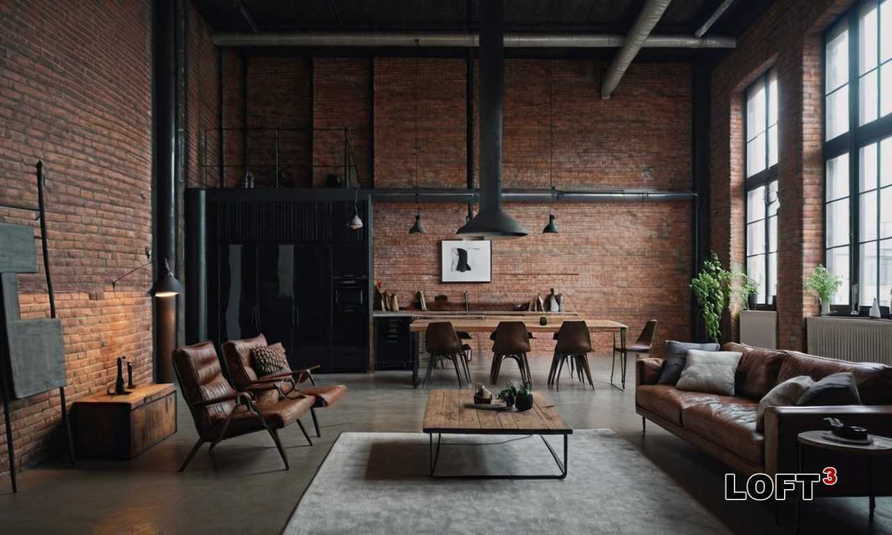 Как создать интерьер с бетонными стенами и деревянной мебелью в стиле Лофт