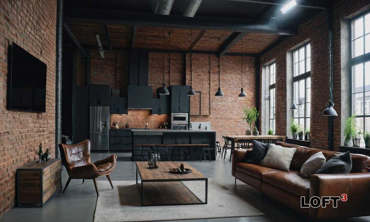 Подбираем обои с учетом сочетания с другими материалами в стиле Лофт