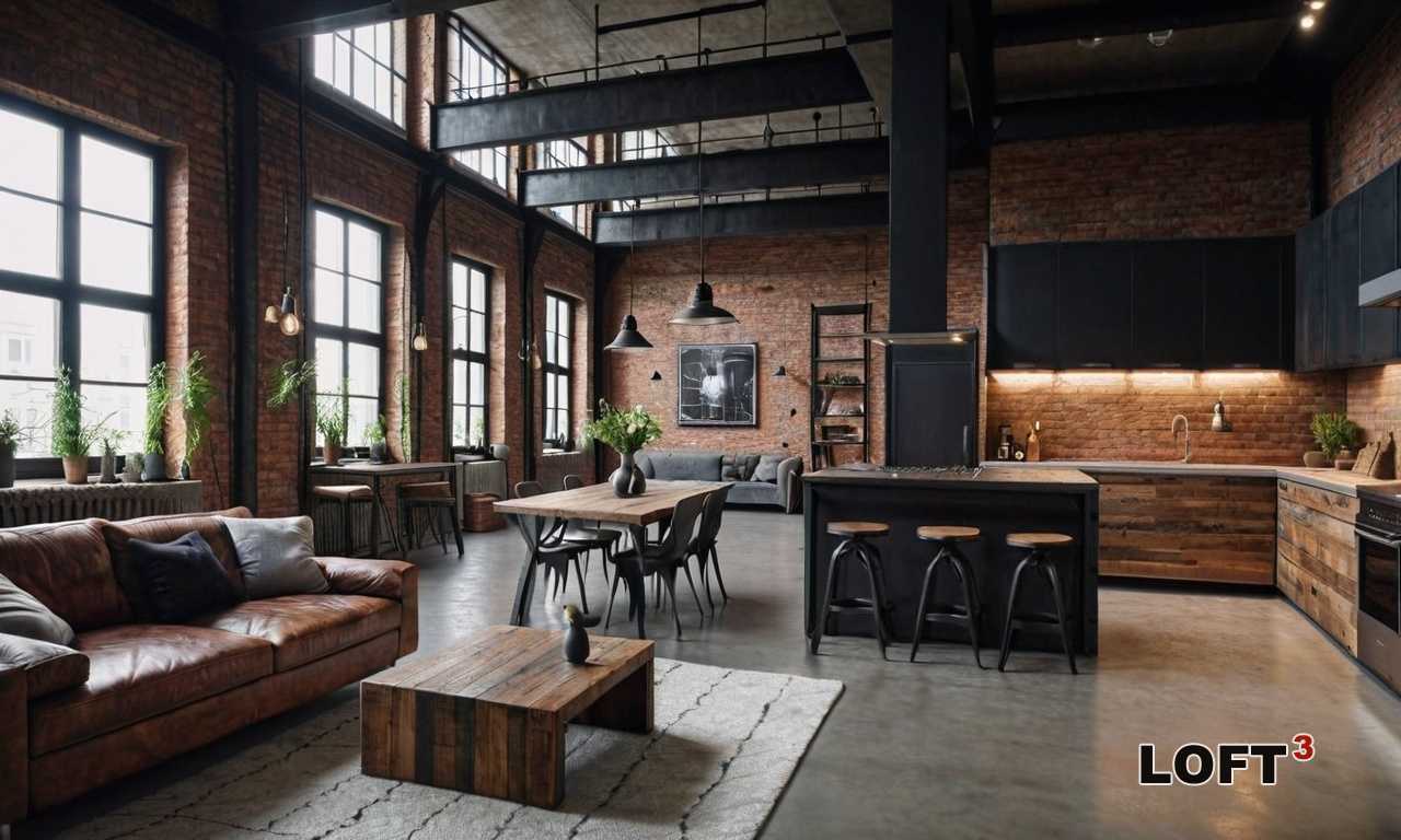 Как организовать пространство в квартире-студии с элементами Лофт