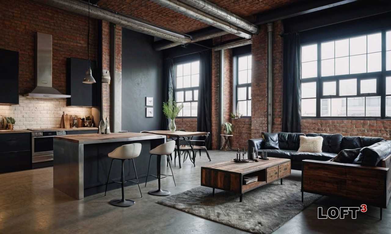 Как оформить потолок в стиле Лофт с использованием открытых коммуникаций