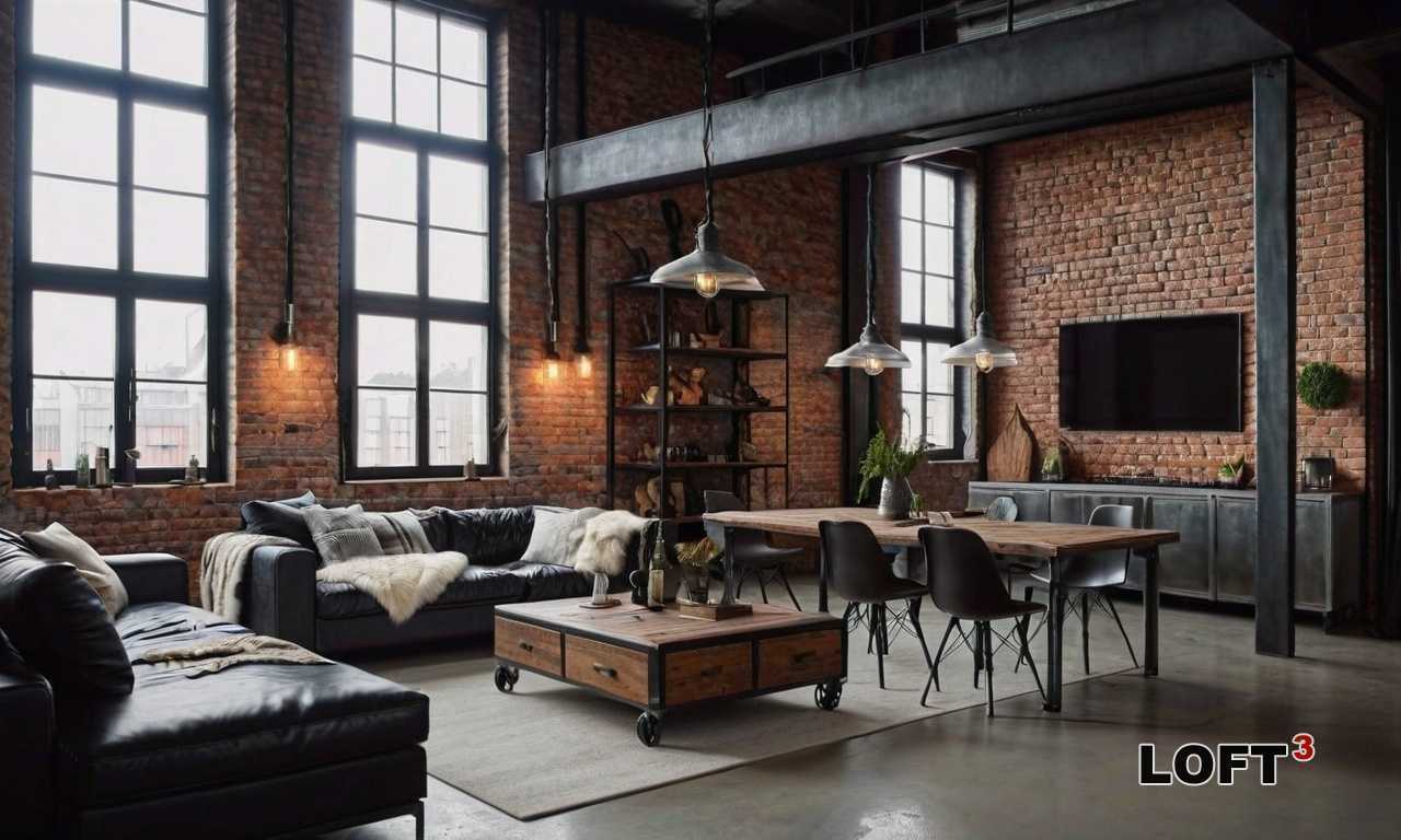 Какие цвета и отделочные материалы подчеркнут атмосферу кирпичных стен и деревянных балок