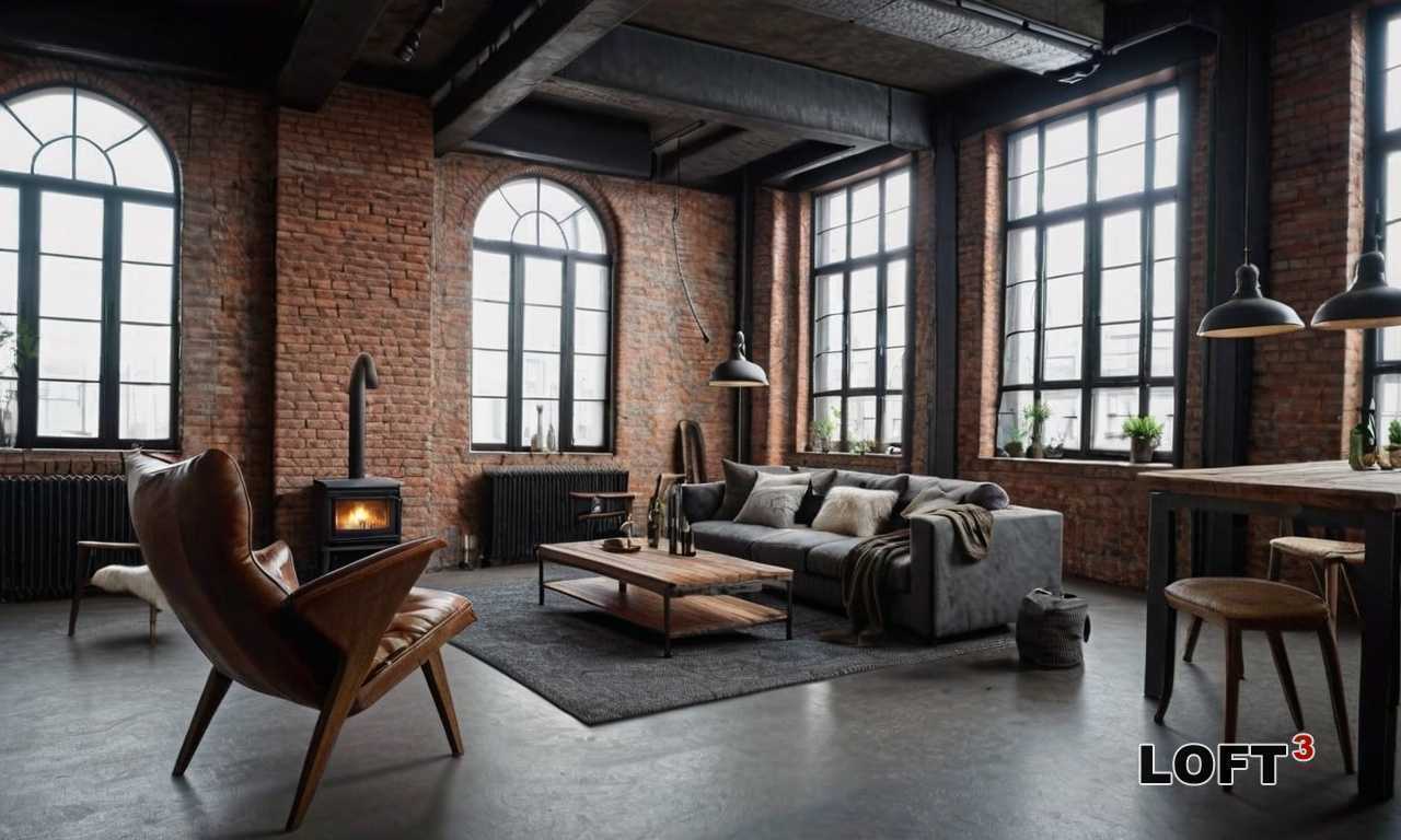 Основу обычно составляют нейтральные тона – серый, белый, графитовый. Их дополняют глубокие оттенки, такие как темно-синий, бордовый, изумрудный. Металлические детали в бронзовых, медных или стальных тонах усиливают индустриальный облик, а акцентные элементы в теплых цветах делают интерьер более живым.