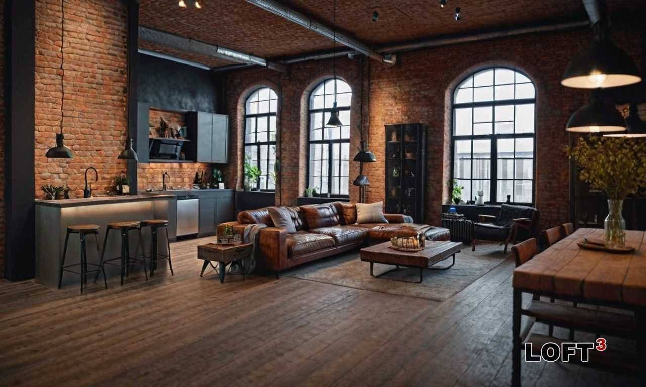 Как оформить интерьер с бетонными и кирпичными акцентами в стиле Лофт
