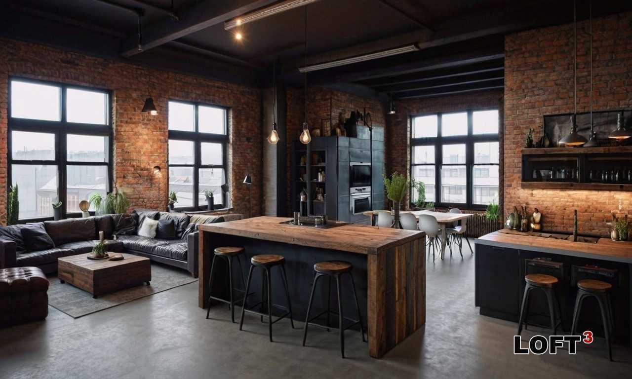 Цветовая палитра для спальни с мебелью в стиле Лофт