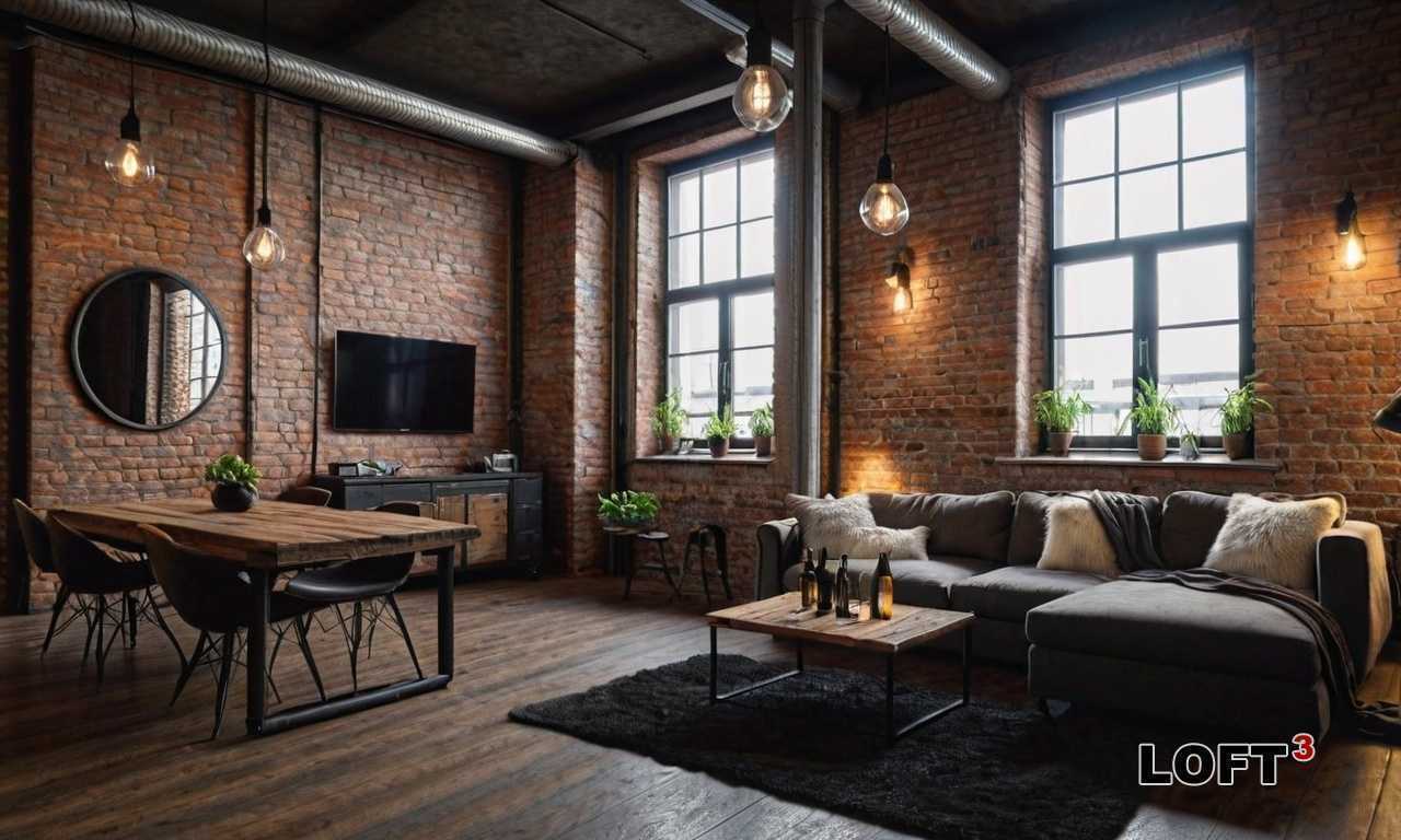 Расстановка мебели Лофт для создания баланса в пространстве