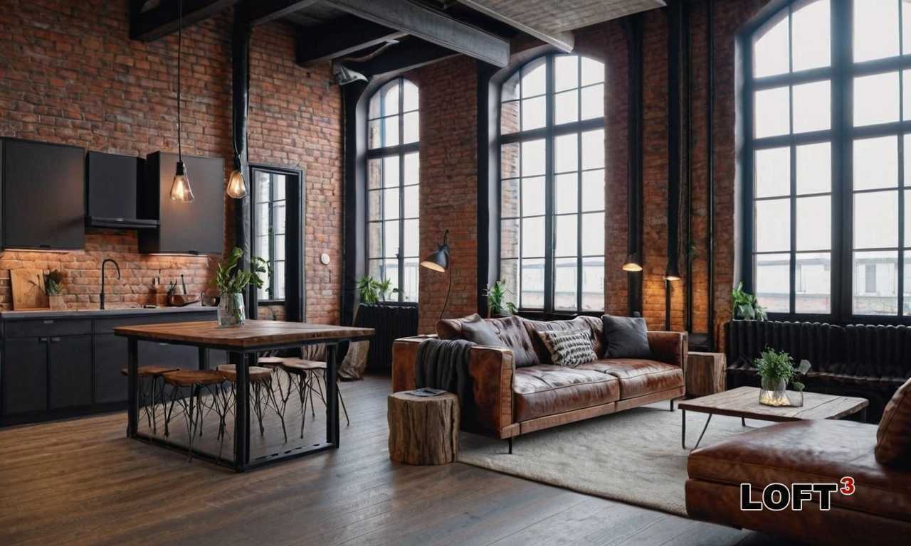 Как выбрать форму дивана для маленькой комнаты в стиле Лофт