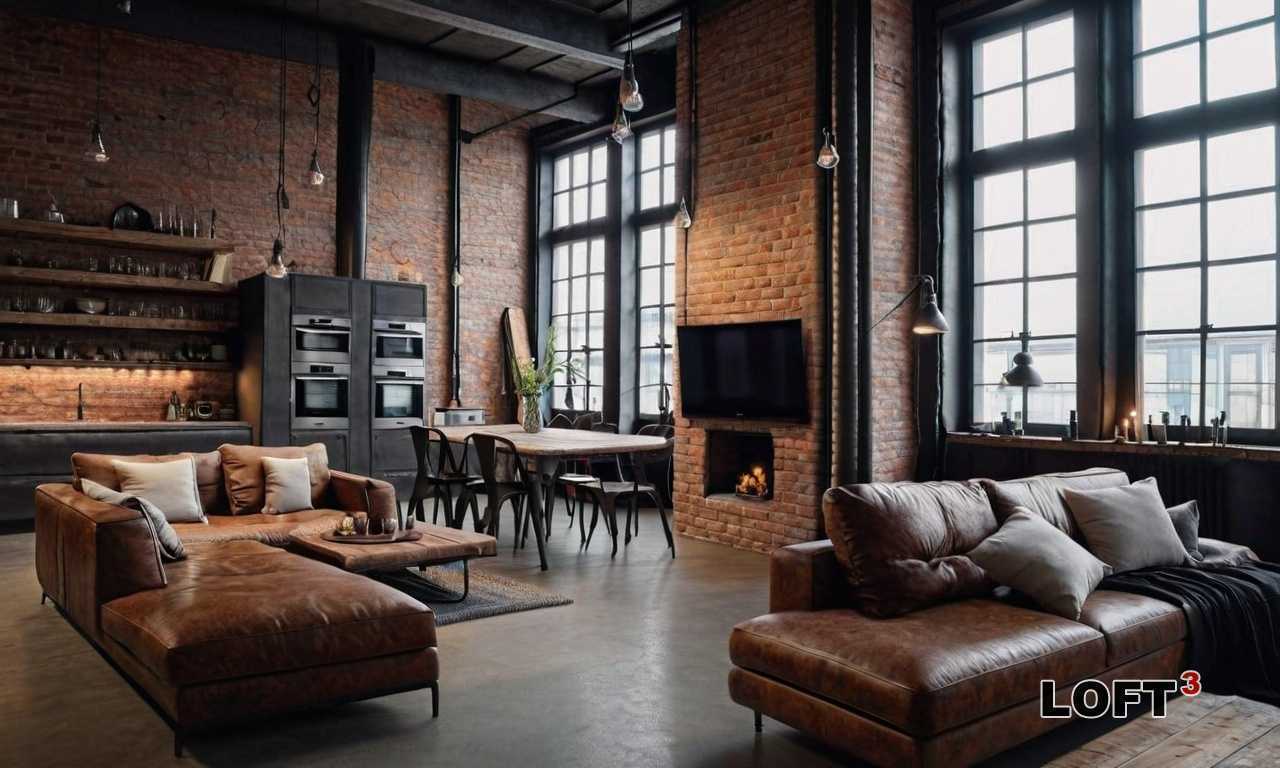 Как подобрать мебель для кухни-гостиной в стиле Лофт?