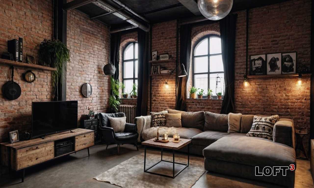 Использование растений для оживления зоны отдыха в лофте