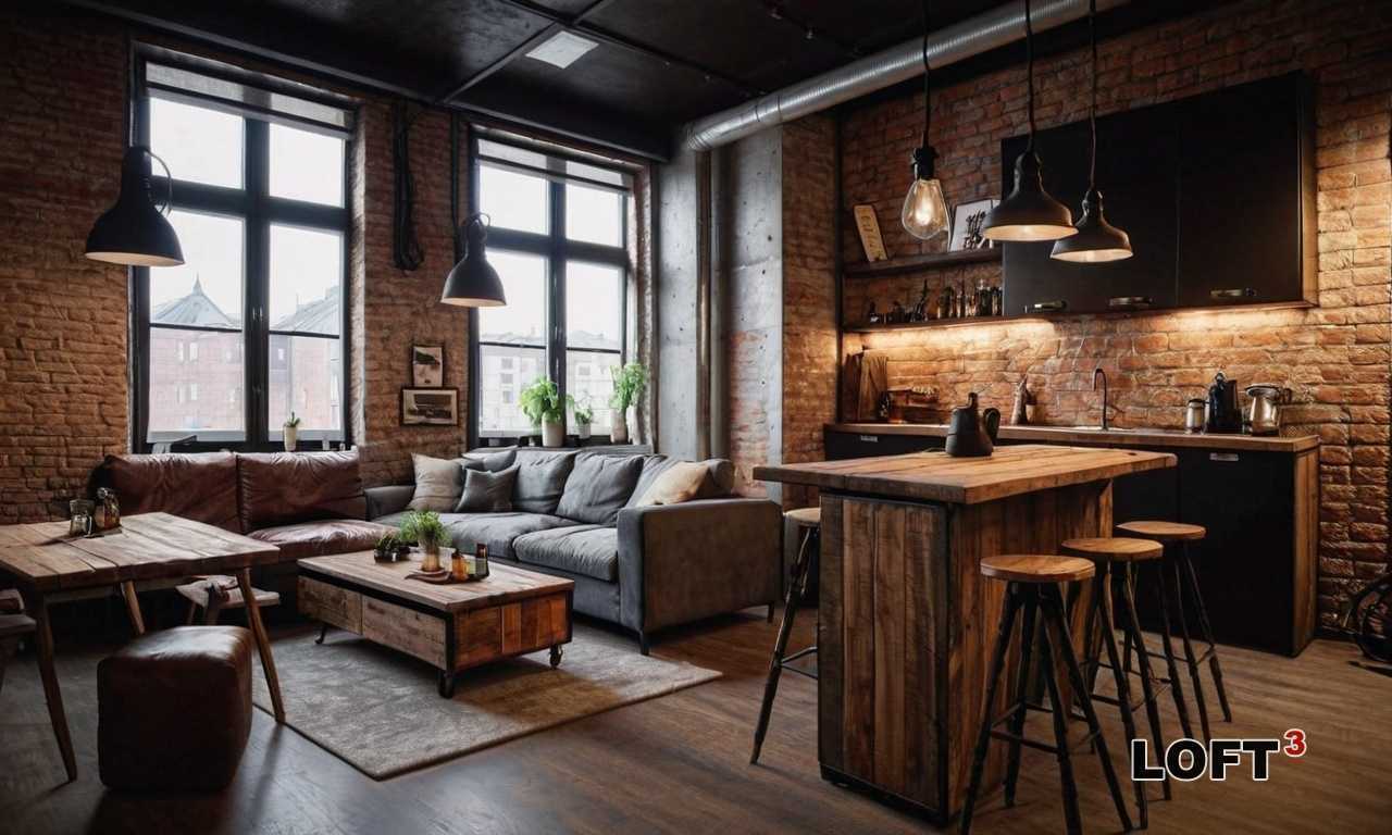 Как использовать каменные и бетонные элементы в лофте Как использовать каменные и бетонные элементы в лофте