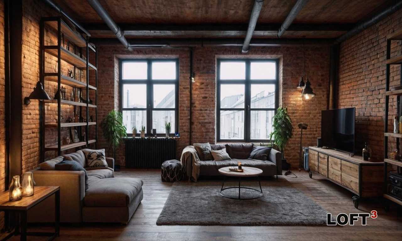 Лофт с дизайнерскими стеллажами - как создать уникальную систему хранения