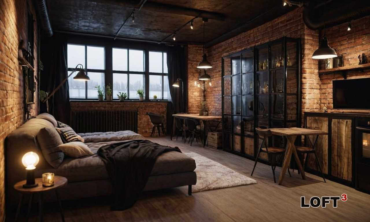 Декоративные элементы в этом стиле – это не просто украшения, а важные акценты, которые подчеркивают характер интерьера. Металл, бетон, дерево, кожа – эти материалы помогают создать атмосферу индустриального пространства. Грубая отделка стен гармонично сочетается с изысканными деталями, такими как винтажные лампы, необычные часы или кожаные кресла.