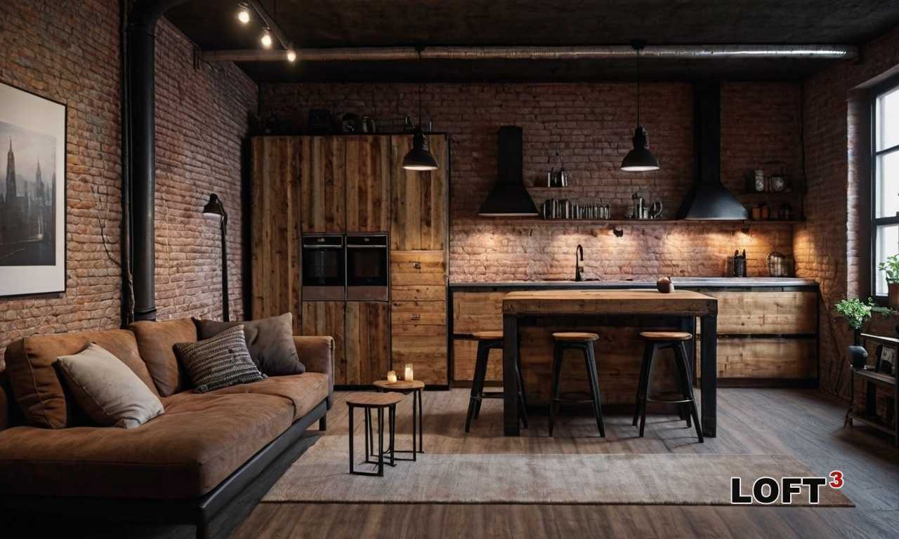 Сочетание с индустриальными элементами