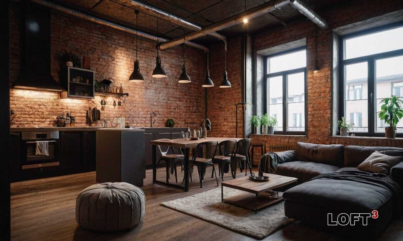 Как использовать декоративные стены для создания акцентов в загородном доме в стиле лофт?