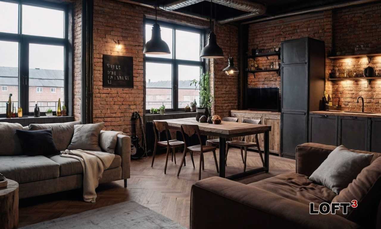 Освещение играет важную роль. Лофт-интерьер любит много света, поэтому большие окна без тяжелых штор – отличное решение. Добавьте несколько источников освещения: подвесные лампы с металлическими плафонами, точечные светильники и скрытую подсветку.