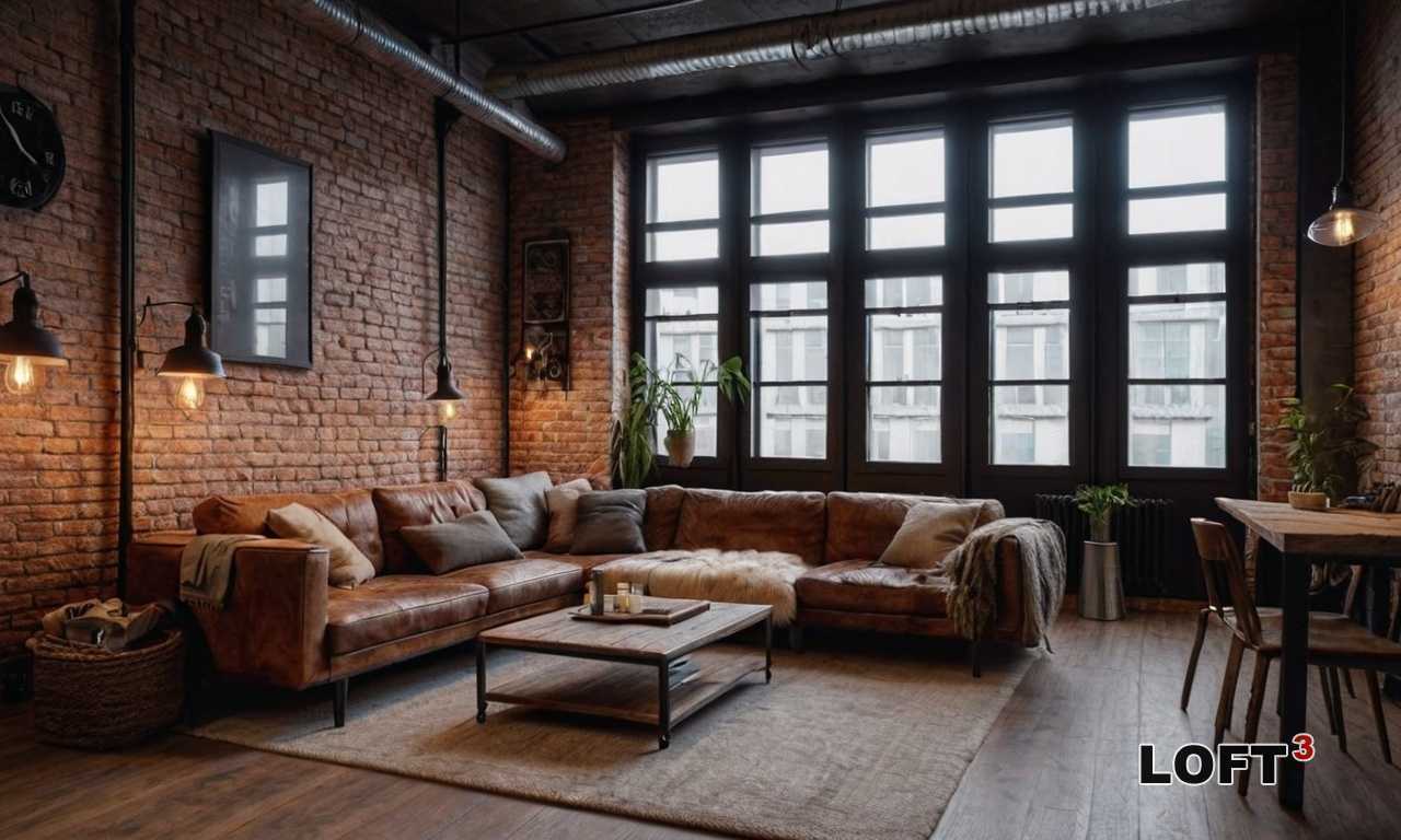 Как оформить открытые пространства в загородном доме в стиле лофт?
