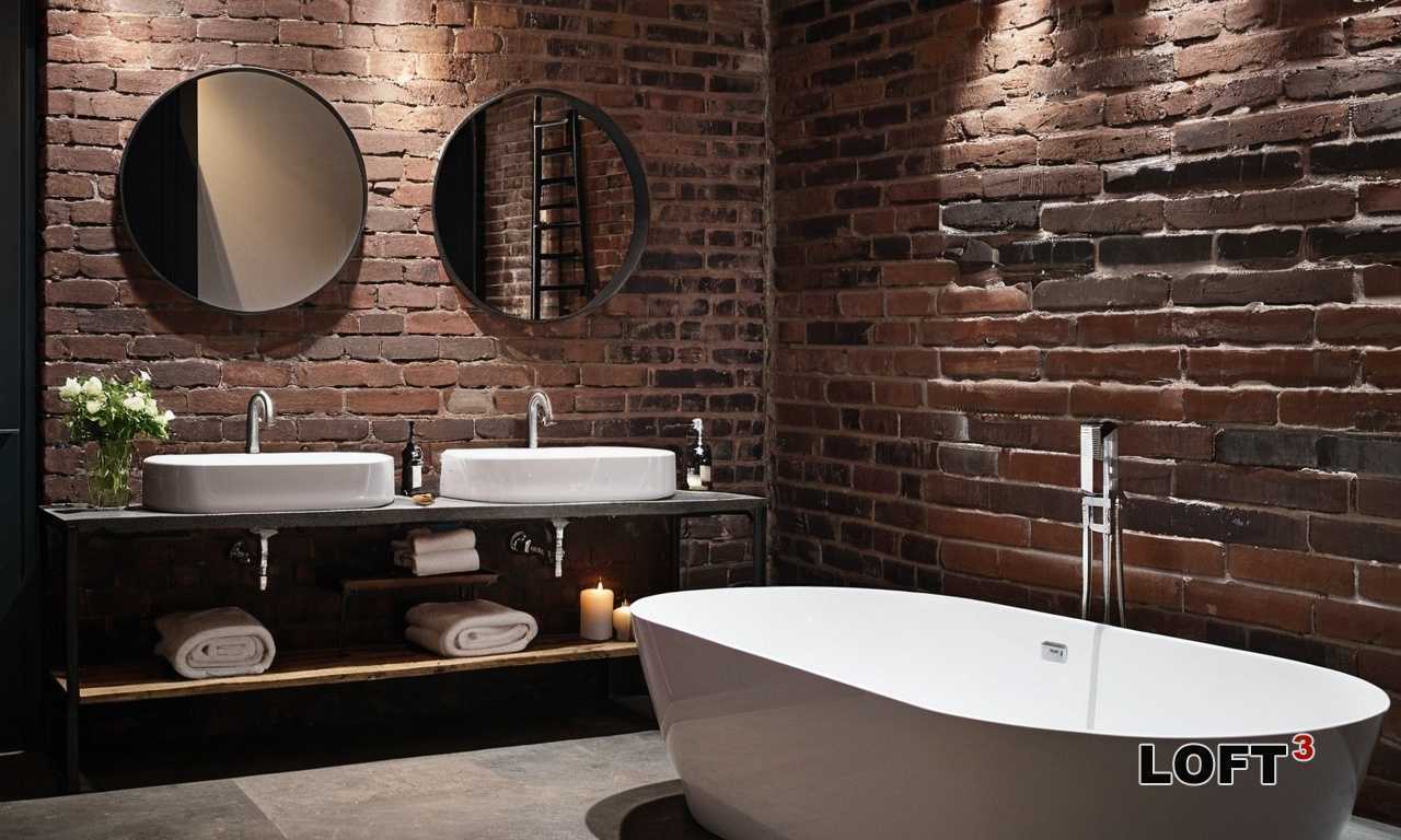 Как создать ванную Лофт с винтажным деревянным шкафчиком?