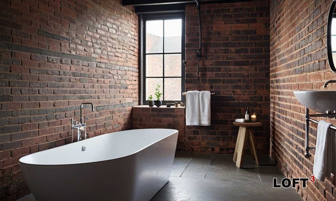 Какие декоративные элементы усилят атмосферу Лофт в ванной?