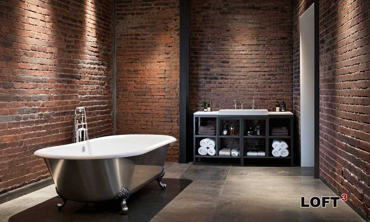 Стоит ли использовать натуральный камень в ванной Лофт?