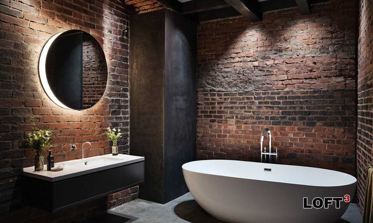 Как создать ванную Лофт с ретро-смесителями и латунными аксессуарами?