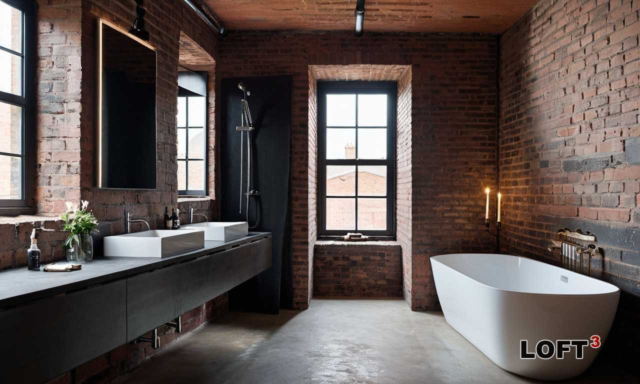 Как создать ванную Лофт с открытыми металлическими каркасами?