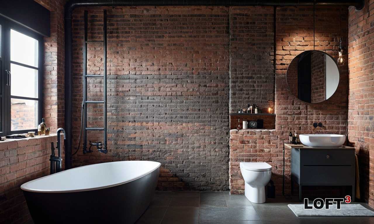 Как сочетать каменную раковину с другими материалами в стиле Лофт?