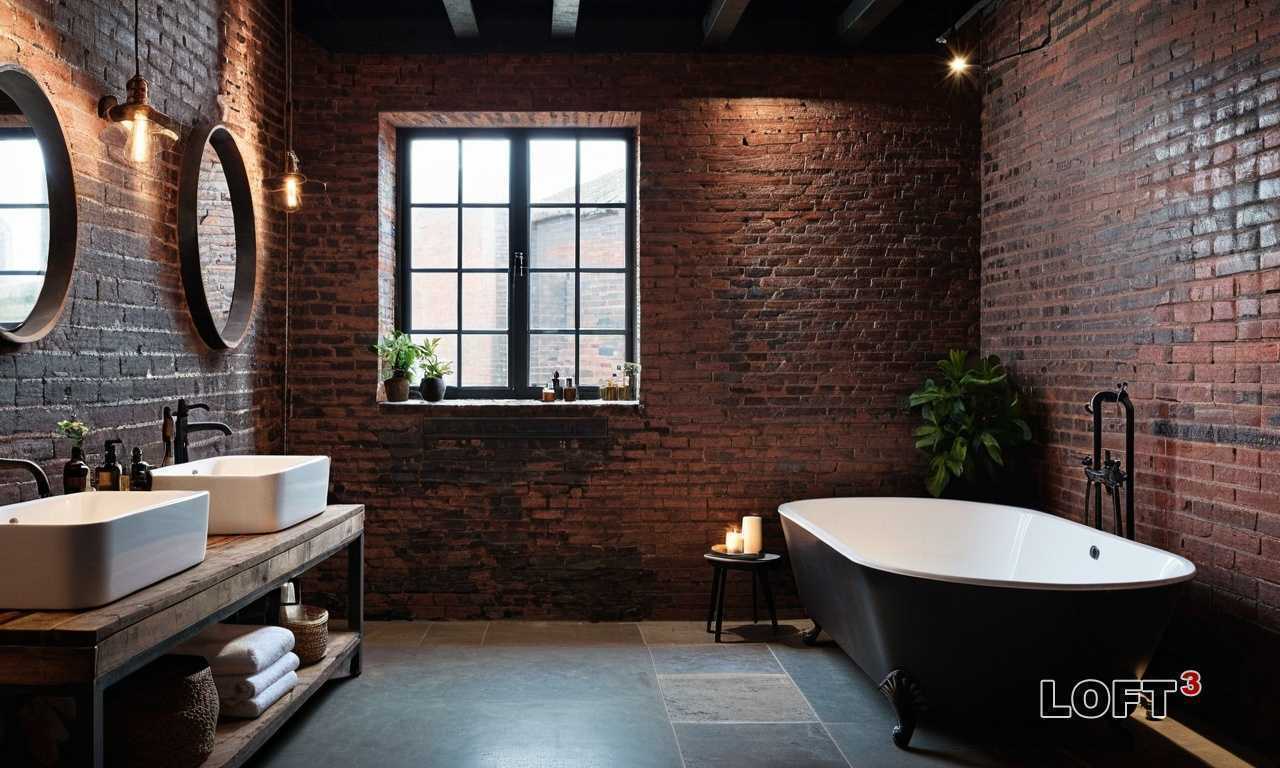 Как выбрать мебель и аксессуары для ванной в индустриальном стиле