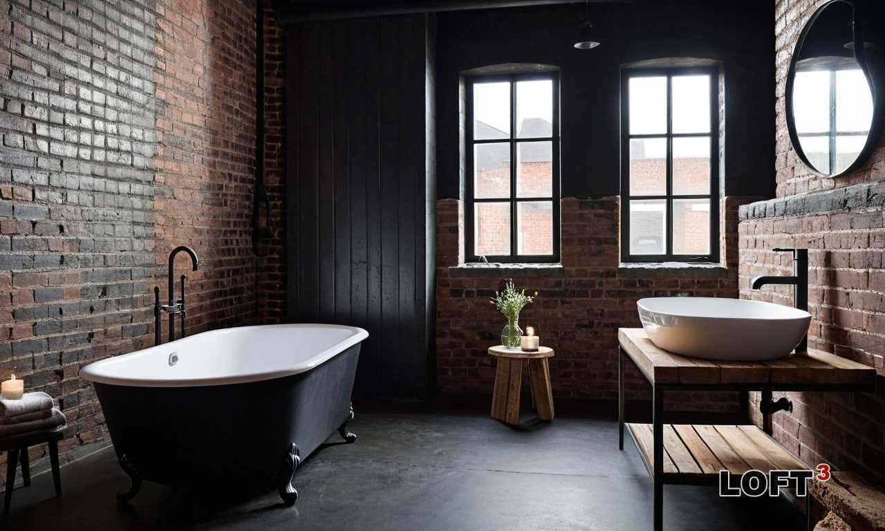 Антикварная сантехника в интерьере ванной Лофт - стильные находки