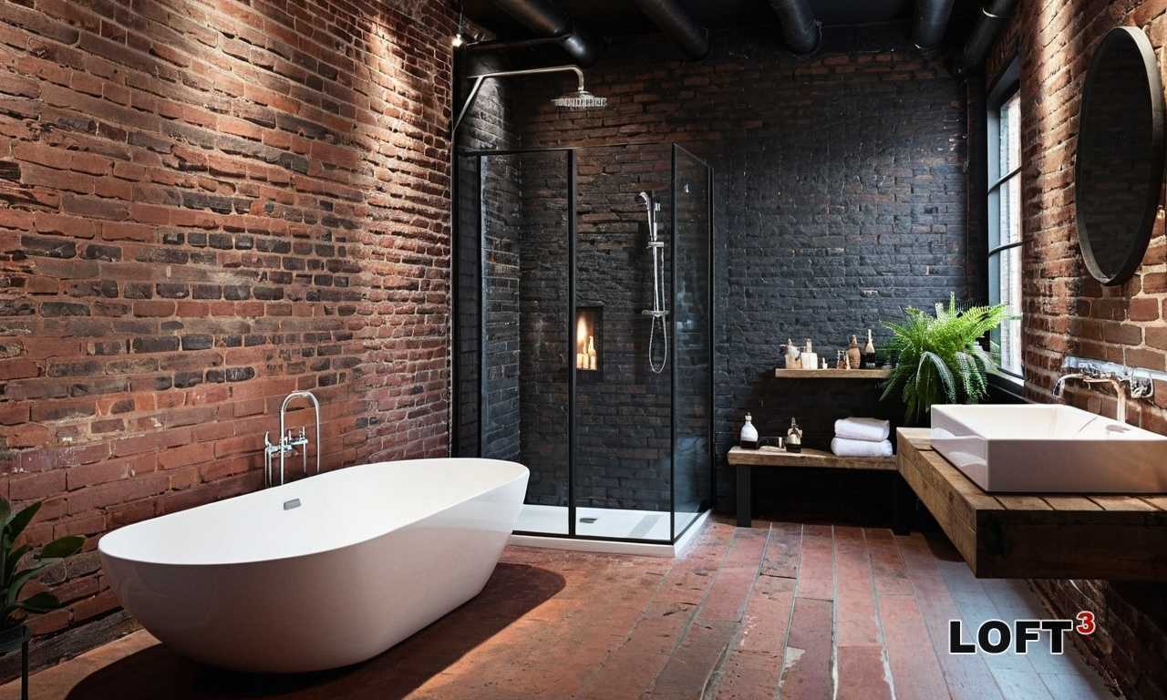 Как выбрать стеклянную дверь для ванной в стиле Лофт?