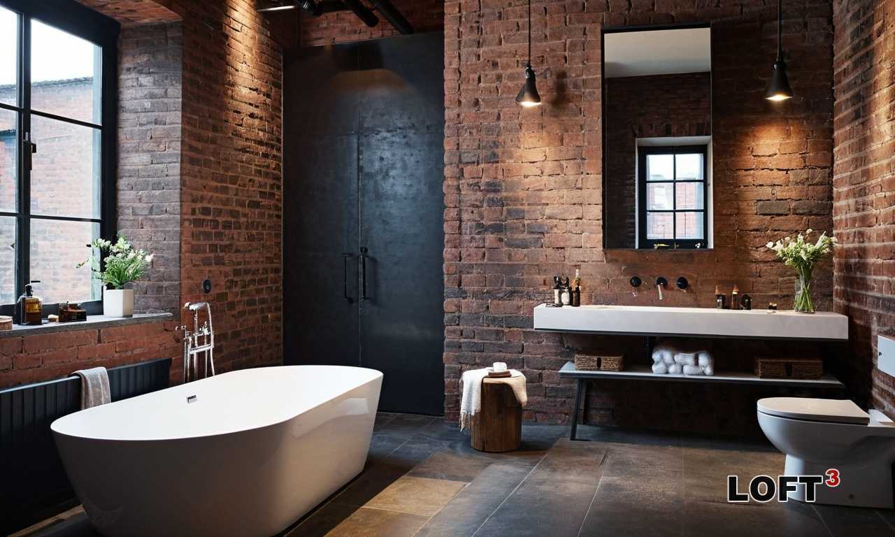 Рекомендации по освещению туалета с металлическими элементами и темными стенами