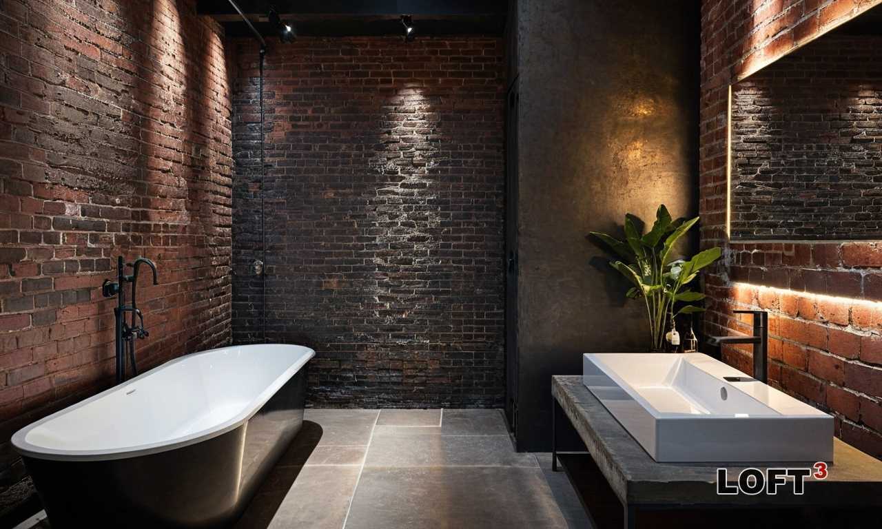 Как оформить туалет Лофт с использованием хромированных элементов?