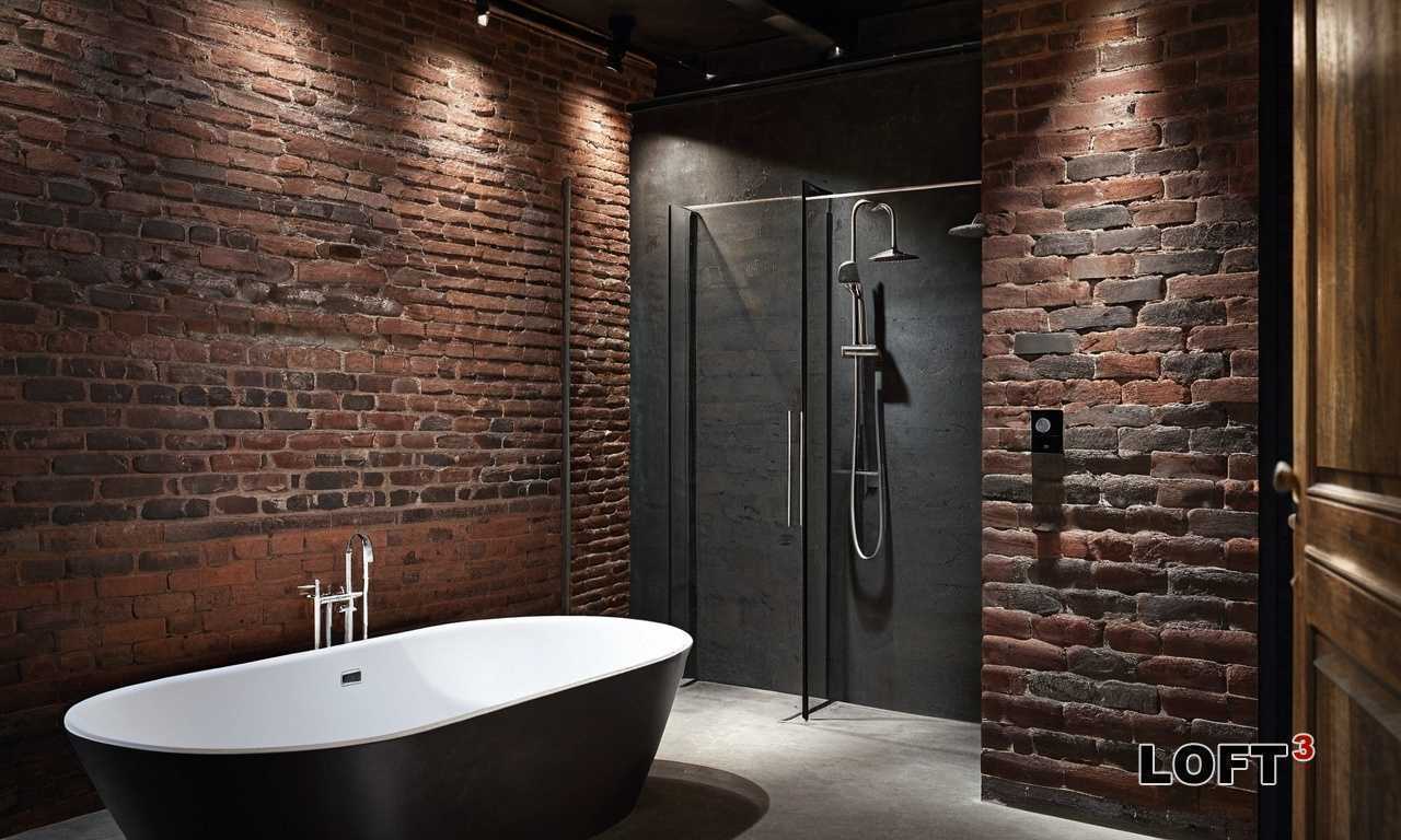 Как использовать открытые коммуникации в ванной Лофт?