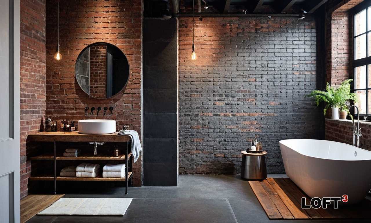 Как интегрировать бетон и дерево в ванную комнату?