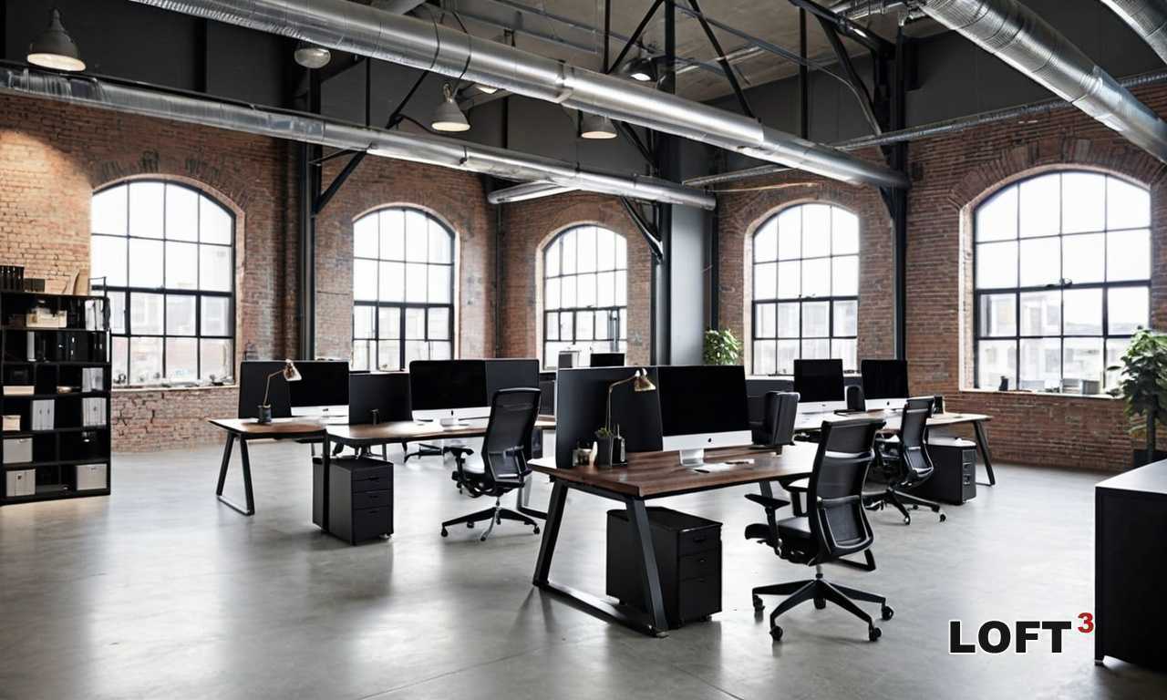 Цветовые решения для стойки администратора в Loft стиле