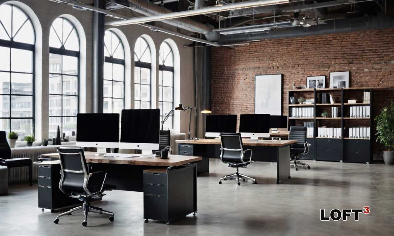 Дополнительный декор и мебель для атмосферы индустриального дизайна