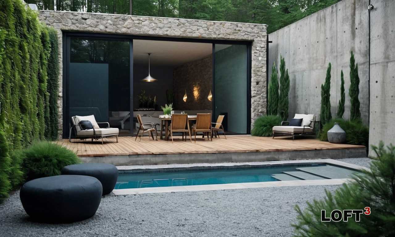 Как организовать уличный мини-сад с элементами Loft?