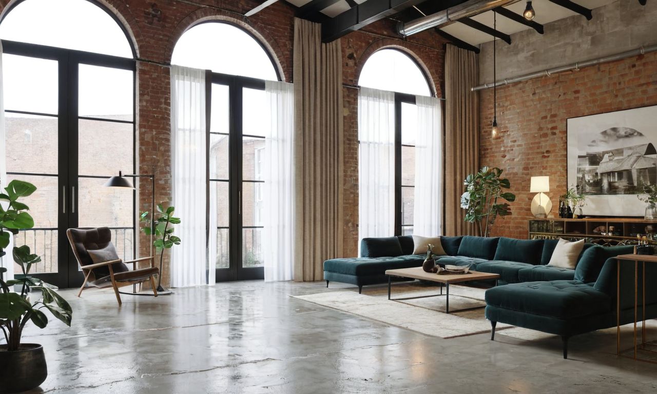 Преимущества открытых полов в дизайне интерьера Лофт