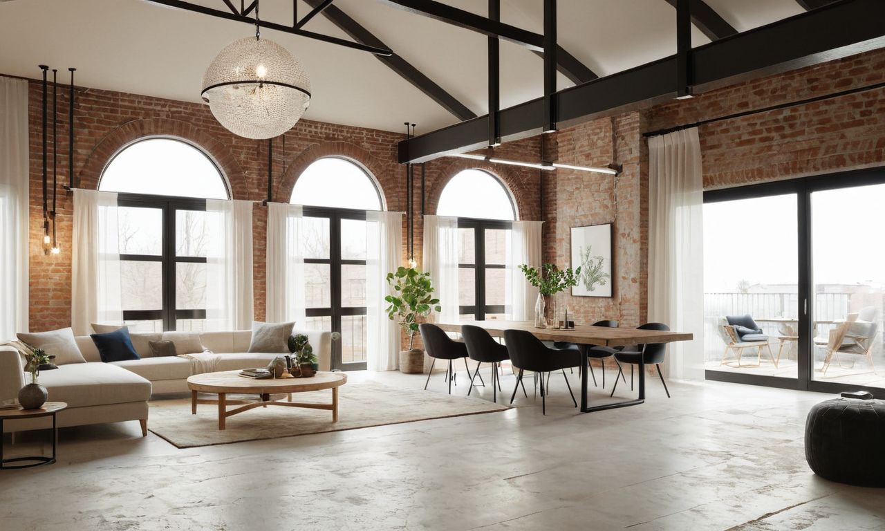 Примеры использования стиля Лофт в коттеджном дизайне