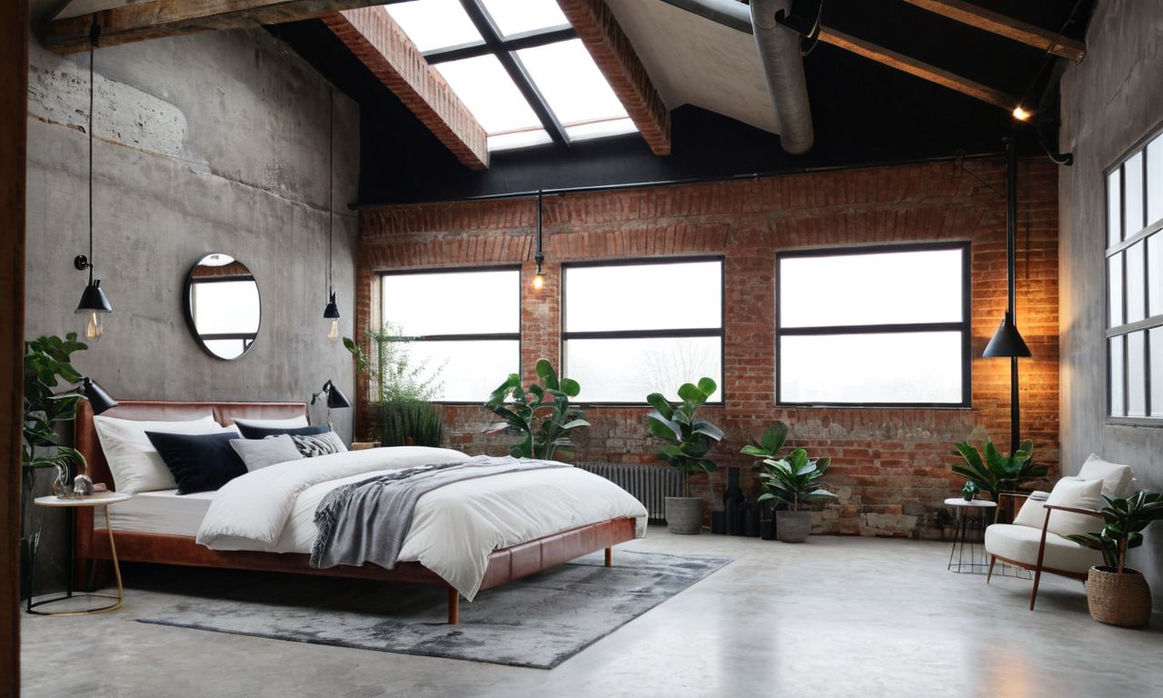 Как украсить лофт-интерьер: живые растения и произведения искусства