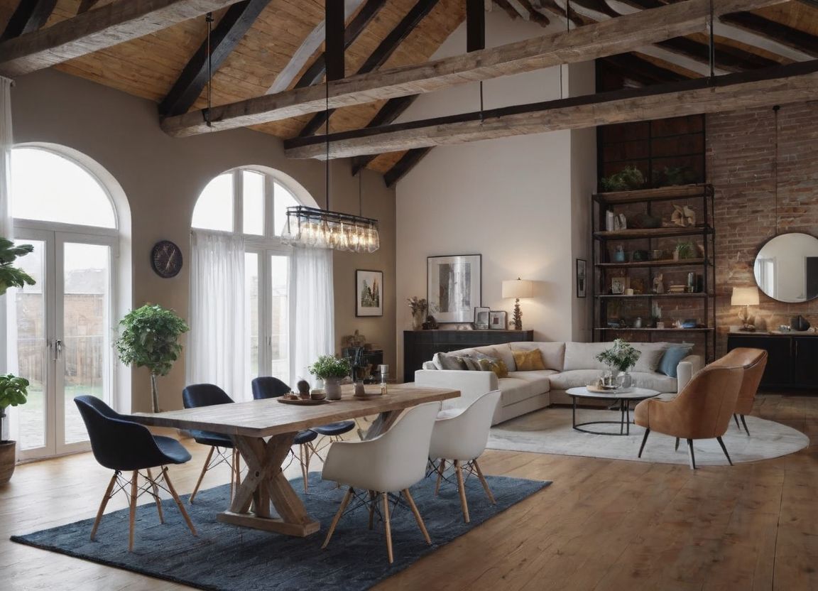 Пример 1: Гостиная в стиле Рустик Лофт