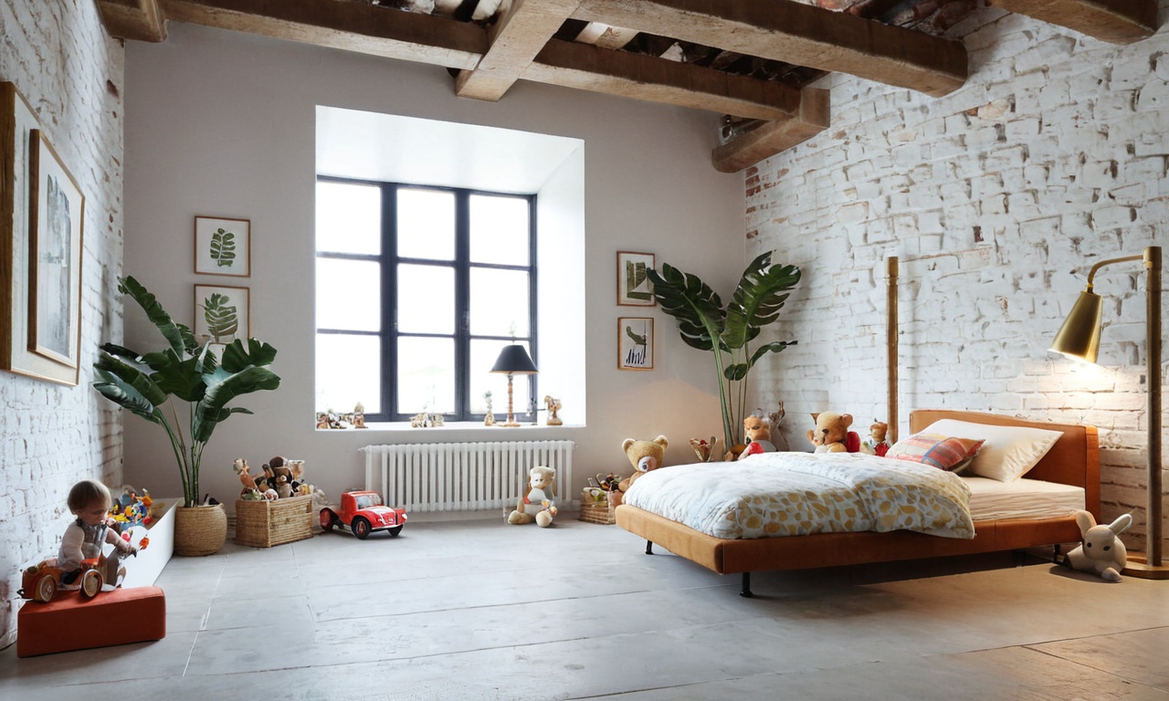 Выбор цветовой гаммы для Лофт-дизайна детской комнаты