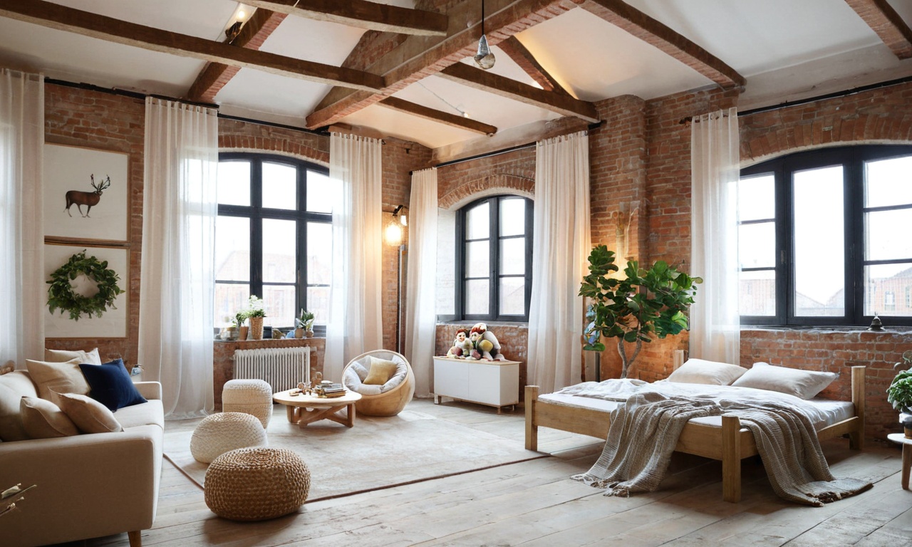 Создание функциональных зон в детской комнате в стиле Лофт