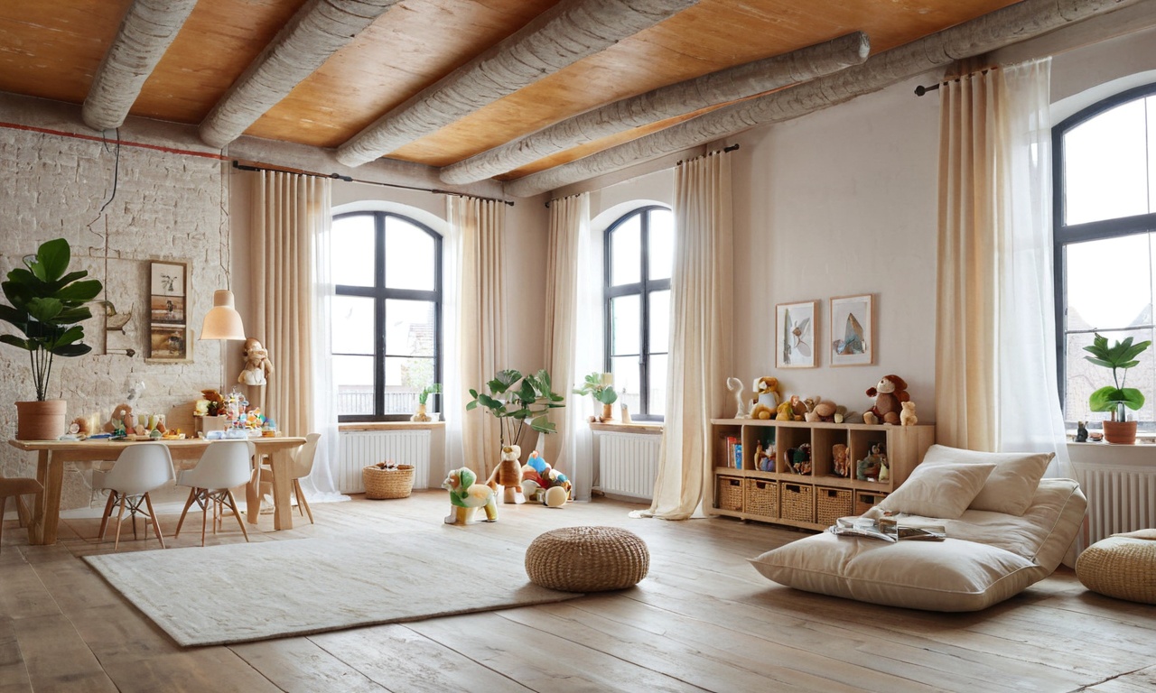 Декорирование детской комнаты в стиле Лофт с использованием текстур